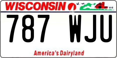WI license plate 787WJU