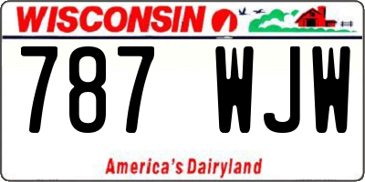 WI license plate 787WJW