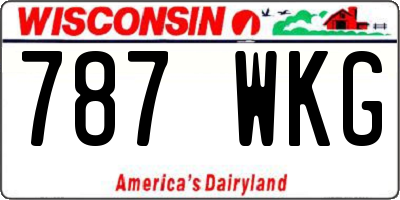 WI license plate 787WKG