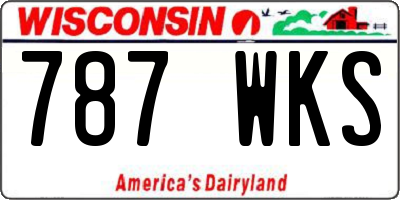 WI license plate 787WKS