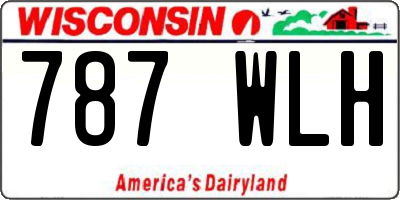 WI license plate 787WLH