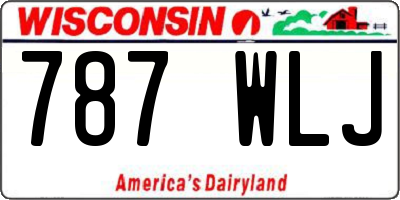 WI license plate 787WLJ