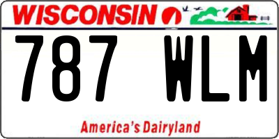 WI license plate 787WLM