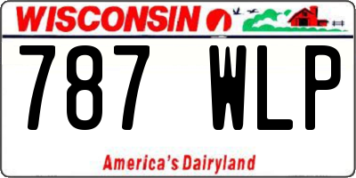 WI license plate 787WLP