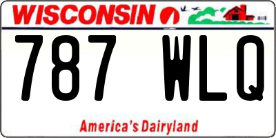 WI license plate 787WLQ
