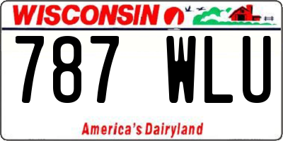 WI license plate 787WLU