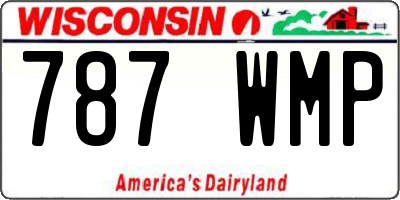 WI license plate 787WMP