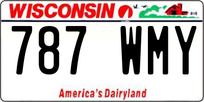 WI license plate 787WMY