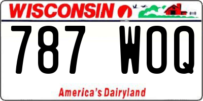 WI license plate 787WOQ
