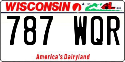 WI license plate 787WQR