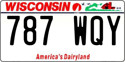 WI license plate 787WQY