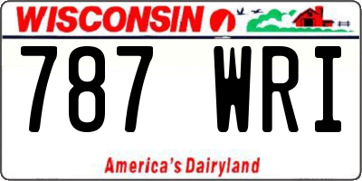 WI license plate 787WRI
