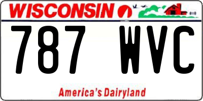 WI license plate 787WVC