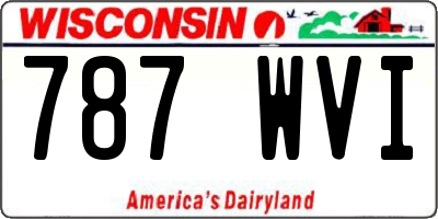WI license plate 787WVI