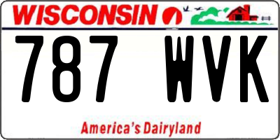 WI license plate 787WVK