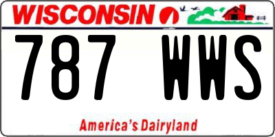 WI license plate 787WWS