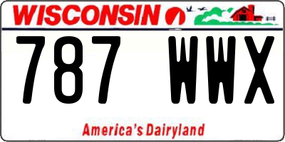 WI license plate 787WWX
