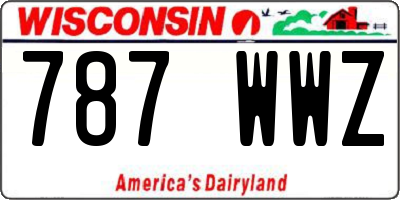 WI license plate 787WWZ