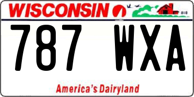 WI license plate 787WXA
