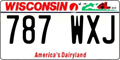 WI license plate 787WXJ