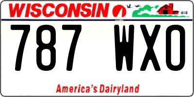 WI license plate 787WXO