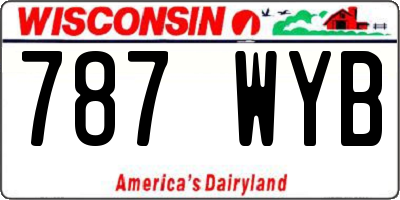 WI license plate 787WYB