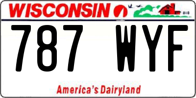 WI license plate 787WYF