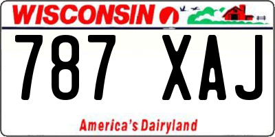 WI license plate 787XAJ