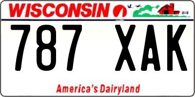 WI license plate 787XAK