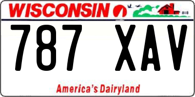 WI license plate 787XAV