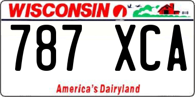 WI license plate 787XCA