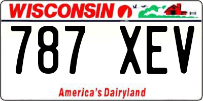 WI license plate 787XEV