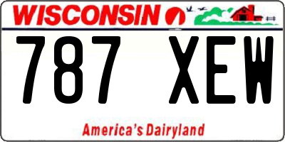 WI license plate 787XEW