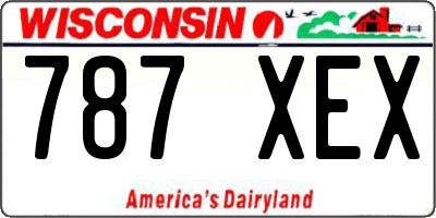 WI license plate 787XEX