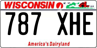 WI license plate 787XHE
