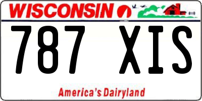 WI license plate 787XIS