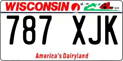 WI license plate 787XJK
