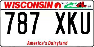 WI license plate 787XKU