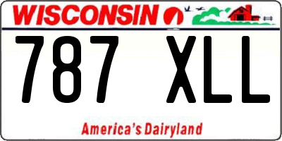 WI license plate 787XLL