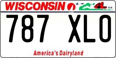 WI license plate 787XLO