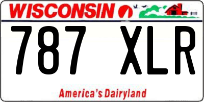 WI license plate 787XLR