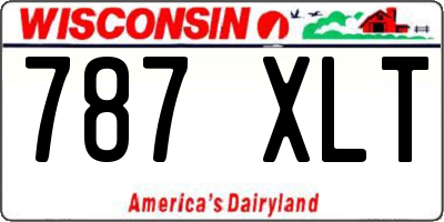 WI license plate 787XLT