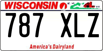 WI license plate 787XLZ