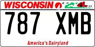 WI license plate 787XMB