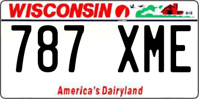 WI license plate 787XME