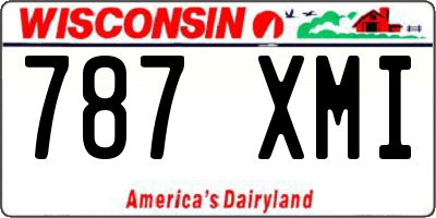 WI license plate 787XMI
