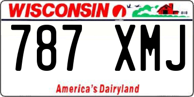 WI license plate 787XMJ