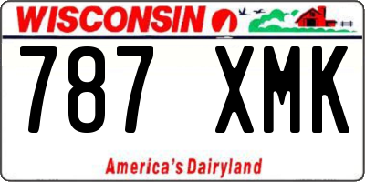 WI license plate 787XMK