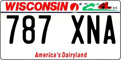 WI license plate 787XNA