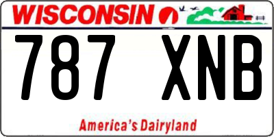 WI license plate 787XNB